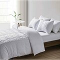 Bibb Home 2000 Count Tufted Duvet Cover 3-Piece - Queen - White TUFDUVFQWH